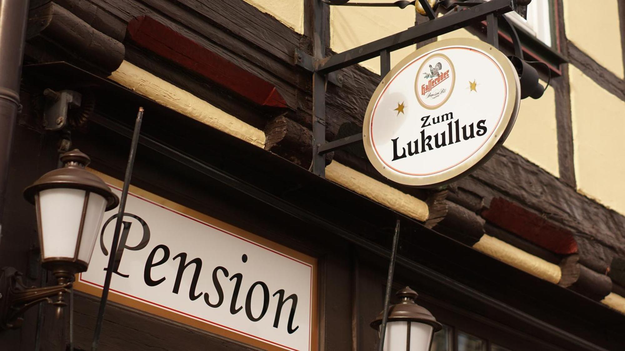 Pension Zum Lukullus Wernigerode Eksteriør billede